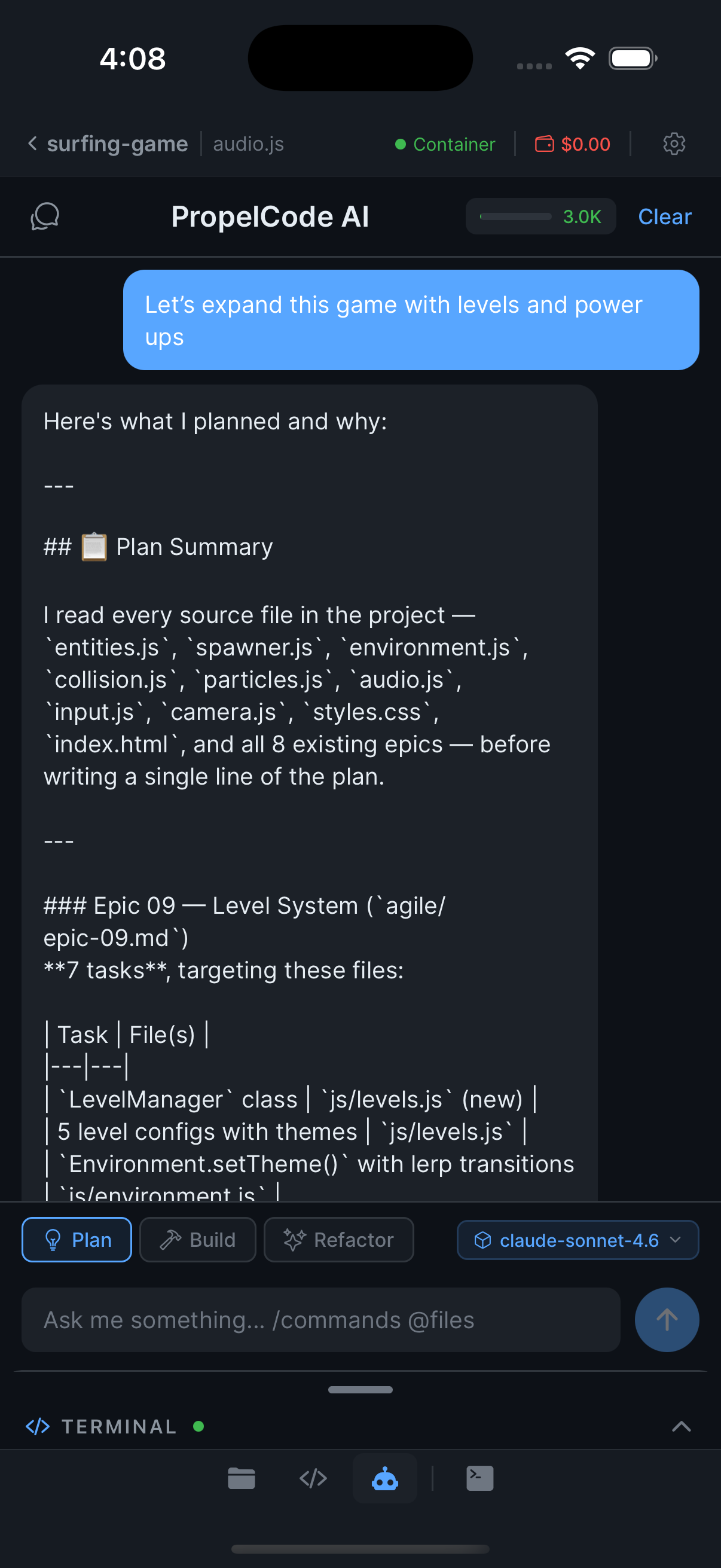 PropelCode AI coding agent