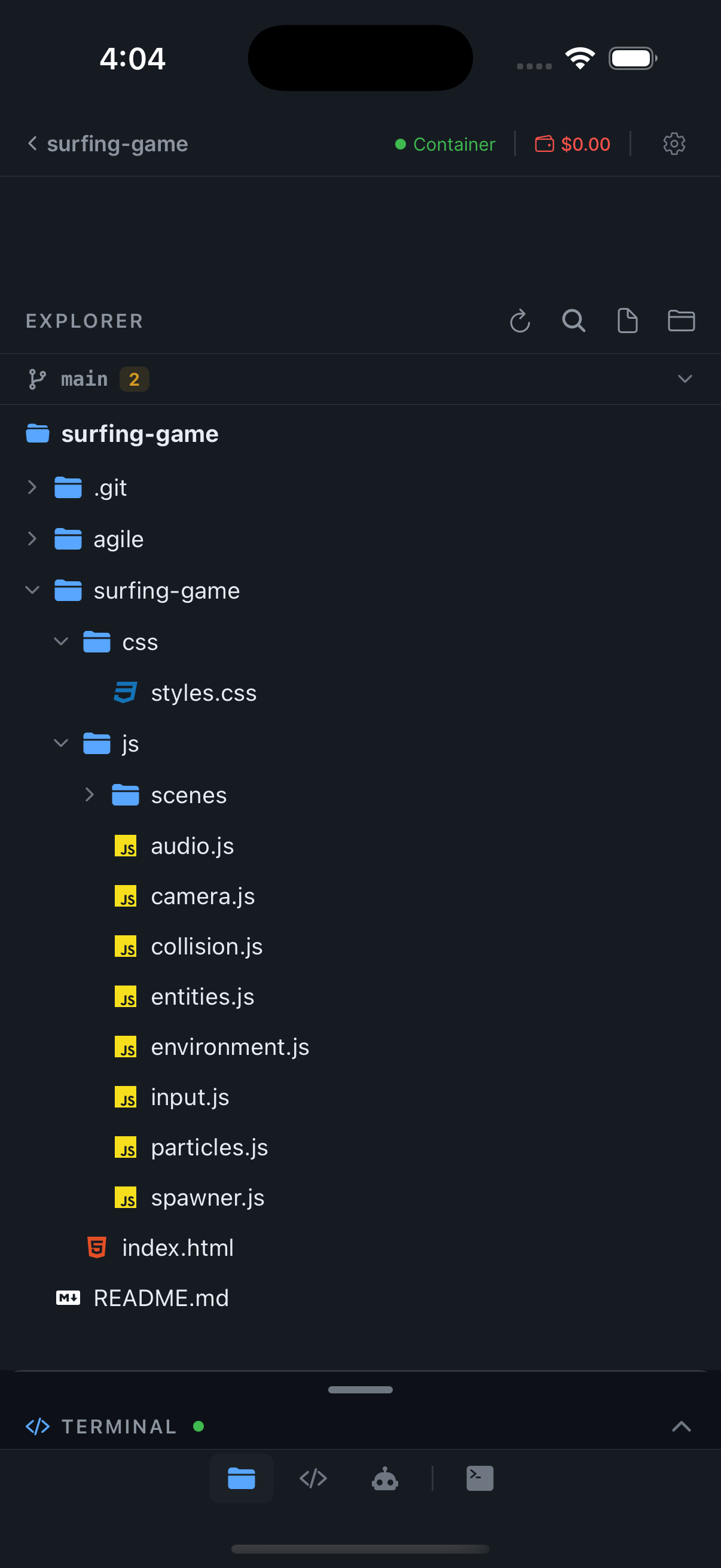 PropelCode git integration panel